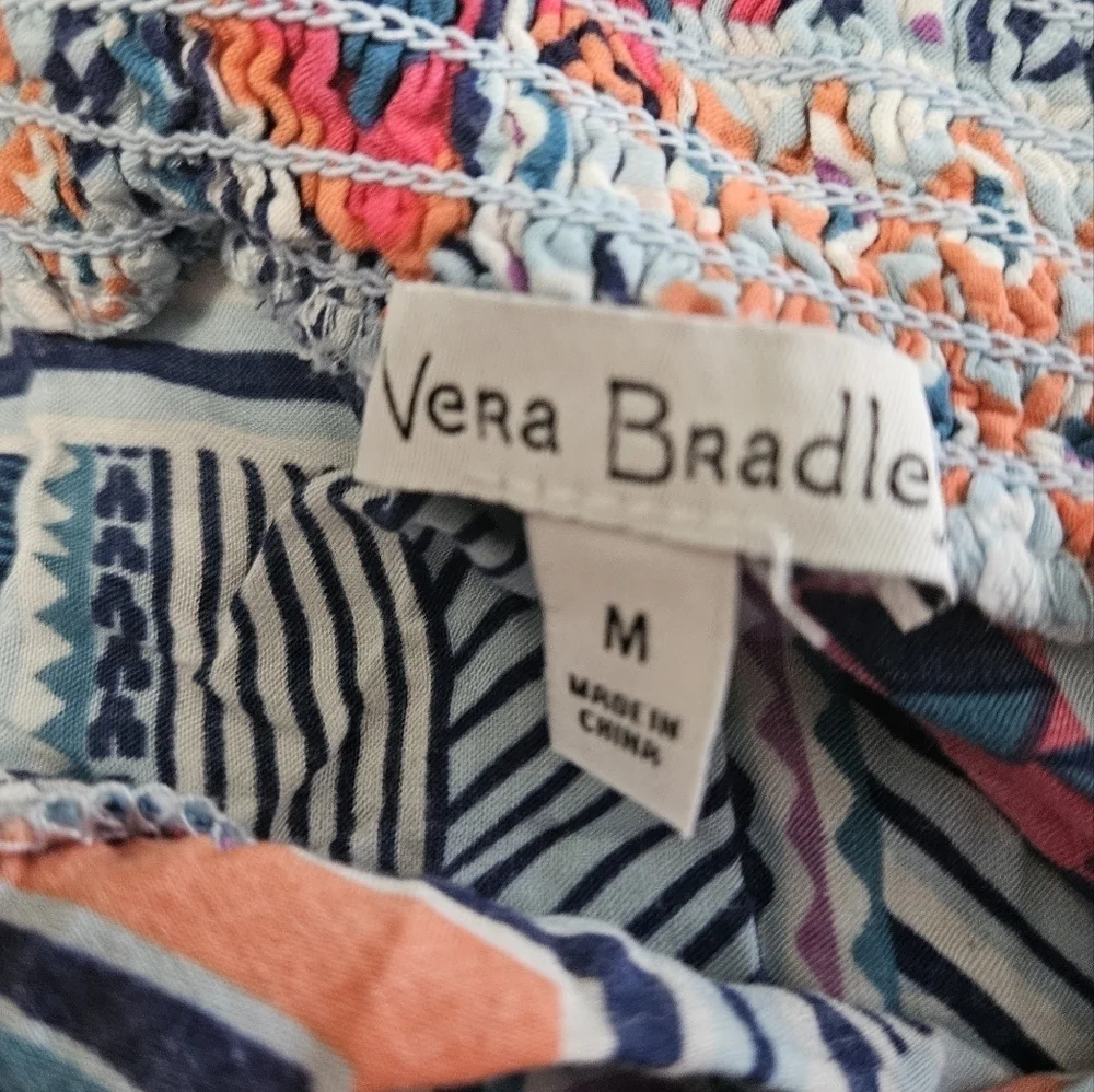 Vera Bradley Geometric Print Lounge Set Tank & Shorts Rayon Size M